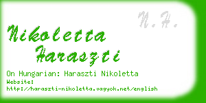 nikoletta haraszti business card
